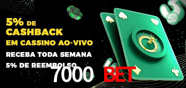 Promoções do cassino ao Vivo 7000 bet